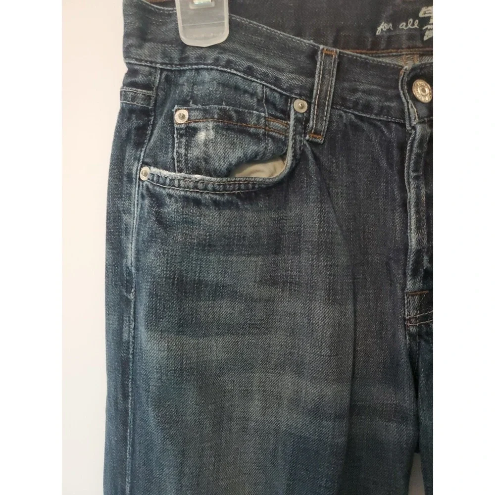 Mens 7 For All Mankind Relax Blue Jeans Size 30  Made USA ( T521290u-290u)